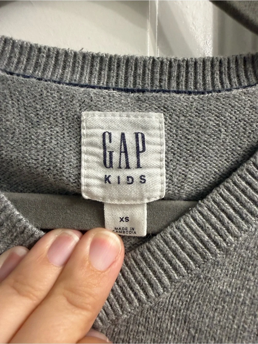 GAP Kids Light Gray V-Neck Sweater